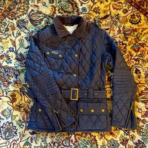 Barbour quilted jacket women’s dark blue